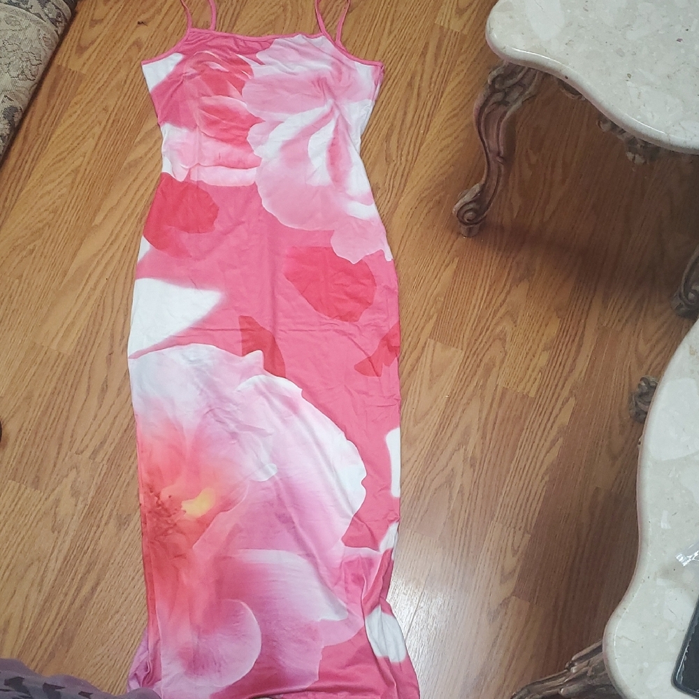 Floral Pink Maxi Dress